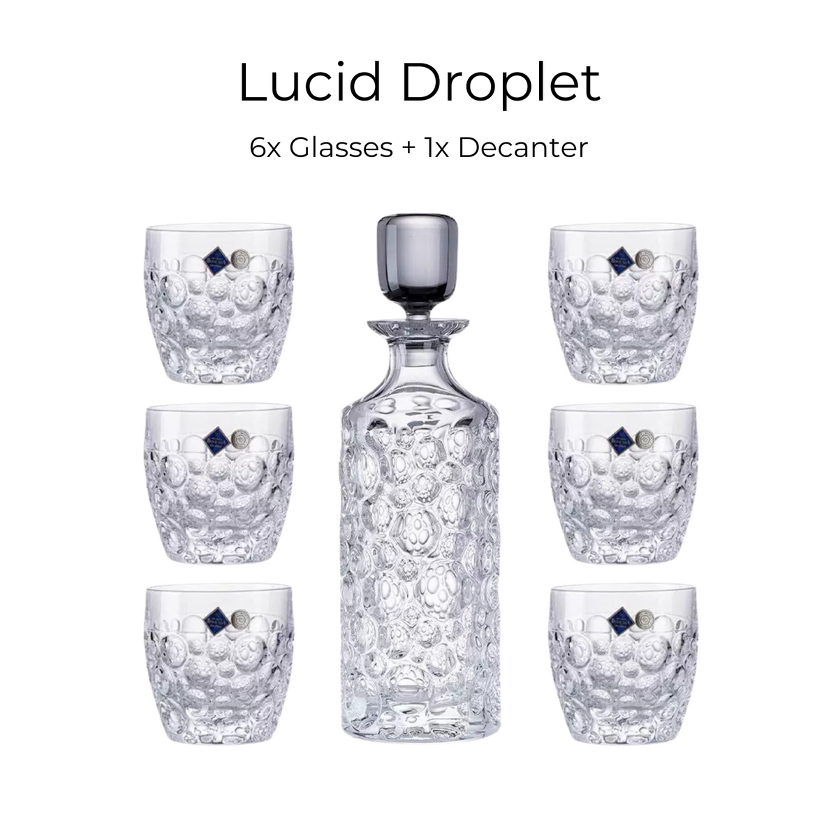 Crystal Whisky Decanter Set – Bohemia Lisboa Eleganza Bohemian Glass