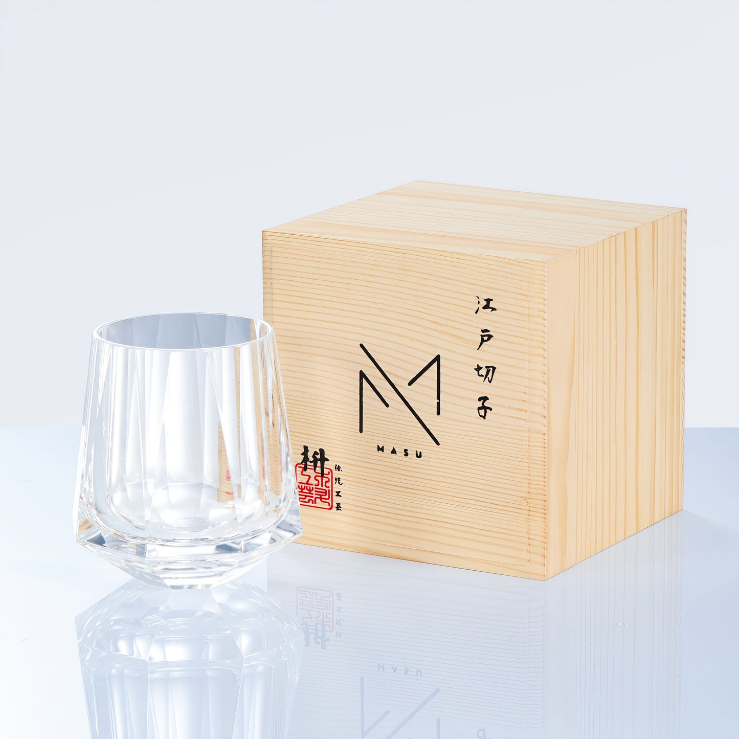 Crystal Whiskey Glass Edo Kiriko Hikari Tsuzumi Hand-Cut | Japanese Artisan Glassware