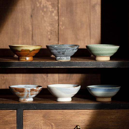 Tea Cup Set of 6 – Shino Ware Rokkyaku Handcrafted Ceramic