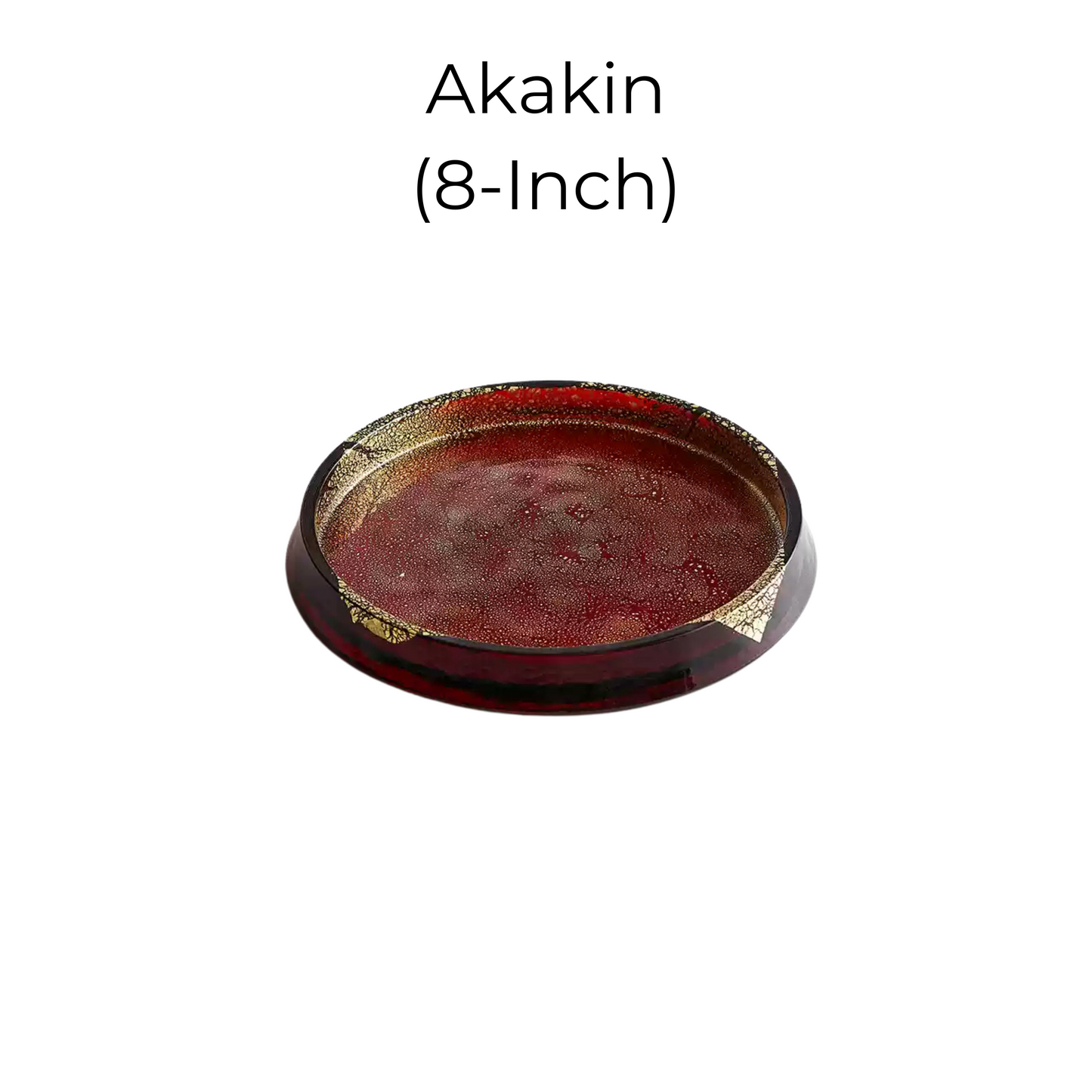 Gold Leaf Glass Plate – Handblown Shirokin & Akakin Dining Plate