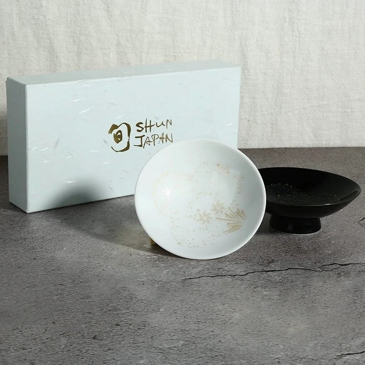 Sake Cup Set – Mino Ware Color-Changing Fireworks Ceramic