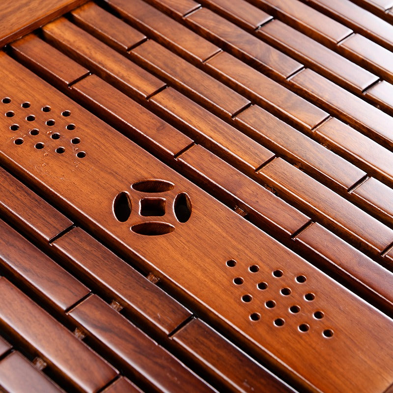 Rosewood Gongfu Tea Tray with Drainage – Large 58cm