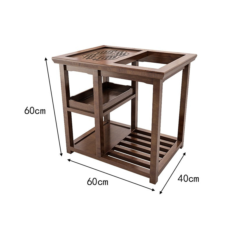 Gongfu Tea Table Set Solid Wood Heater Cabinet 3 Sizes