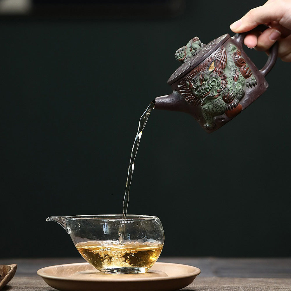Teapot Purple Clay Kirin Hanwa – 280ml Zisha Gift