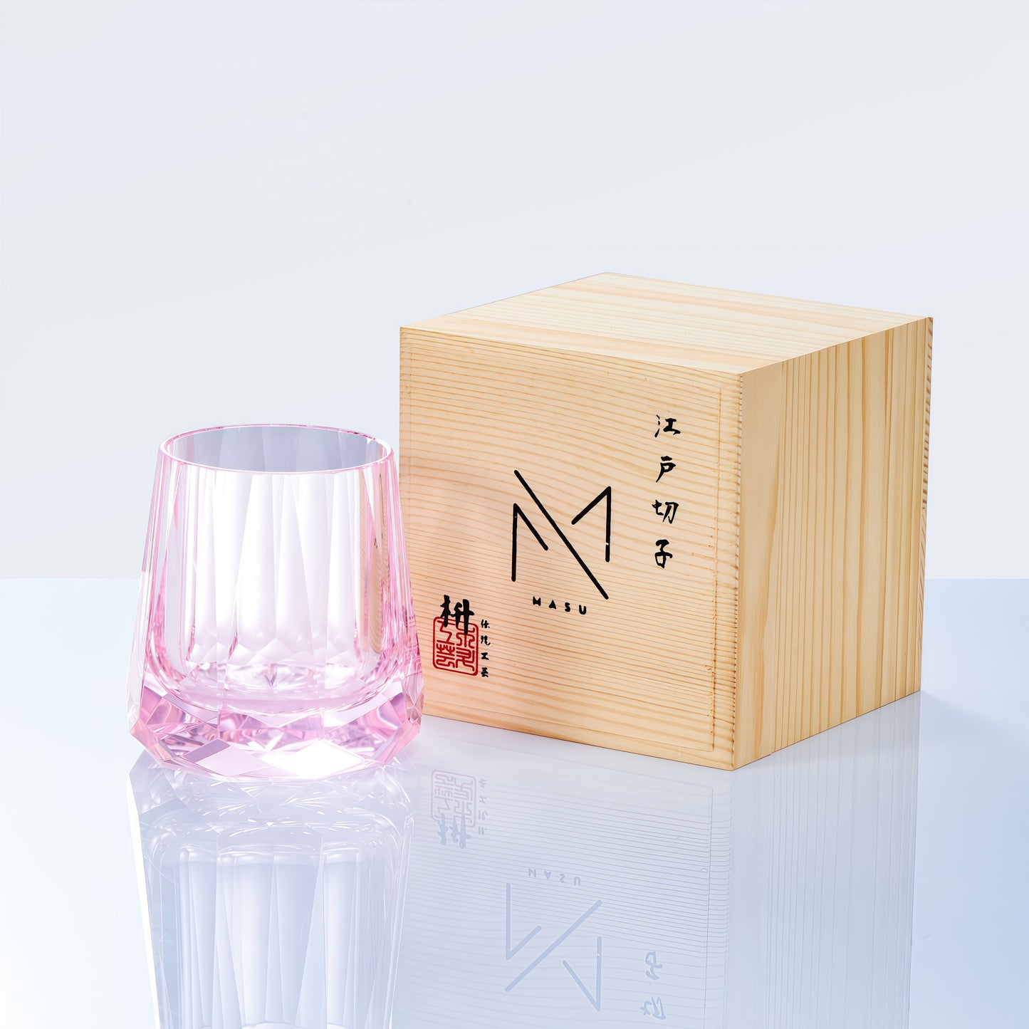 Artisan Whiskey Glass Edo Kiriko Kage-Hana Vertical Cut Crystal | Japanese Glassware