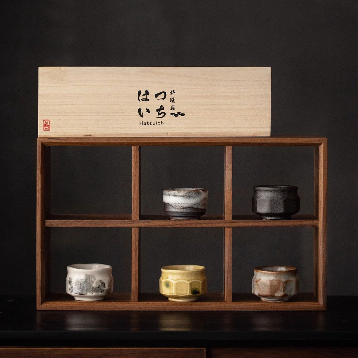 Tea Cup Set of 5 – Mino Ware Yusetsu Snow Melt Ceramic
