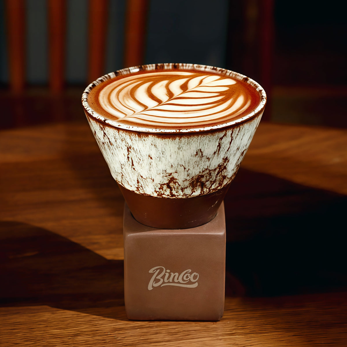 Ceramic Coffee Cup with Stand – Artisan Glaze Cone Mug