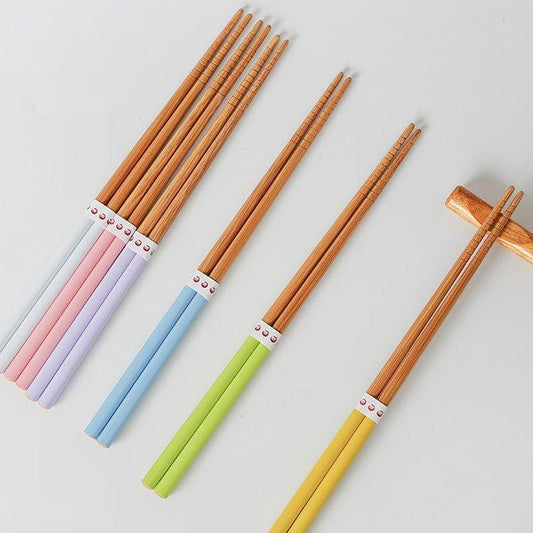 Bamboo Chopsticks Set of 6 Pairs – Multi-Color Gift Box