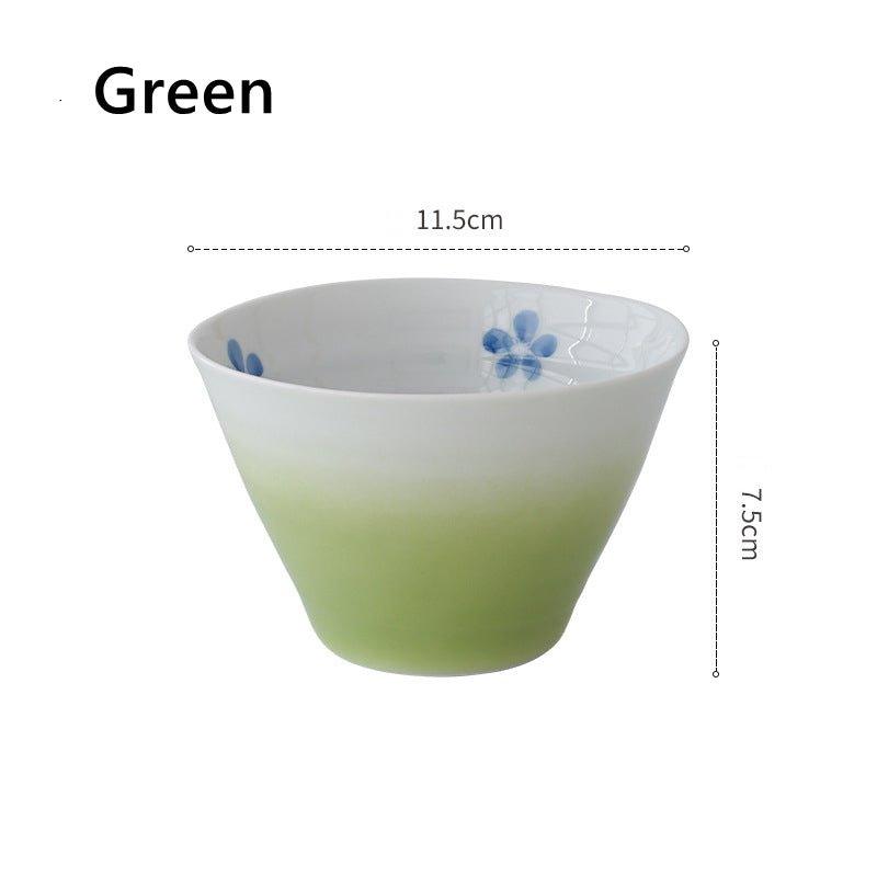 Ceramic Conical Bowl Arita Ware Japanese Handcrafted Gradient Ombre Serving and Decorative Bowl