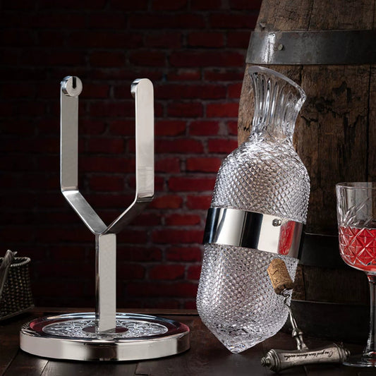 Crystal Wine Decanter Set with Stand & Glasses – Pendulum
