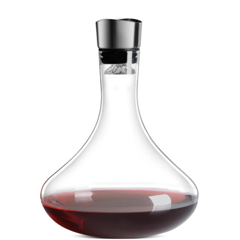 Wine Decanter Waterfall Crystal Glass – Handcrafted Aerating Red Wine Decanter with Cascade Design