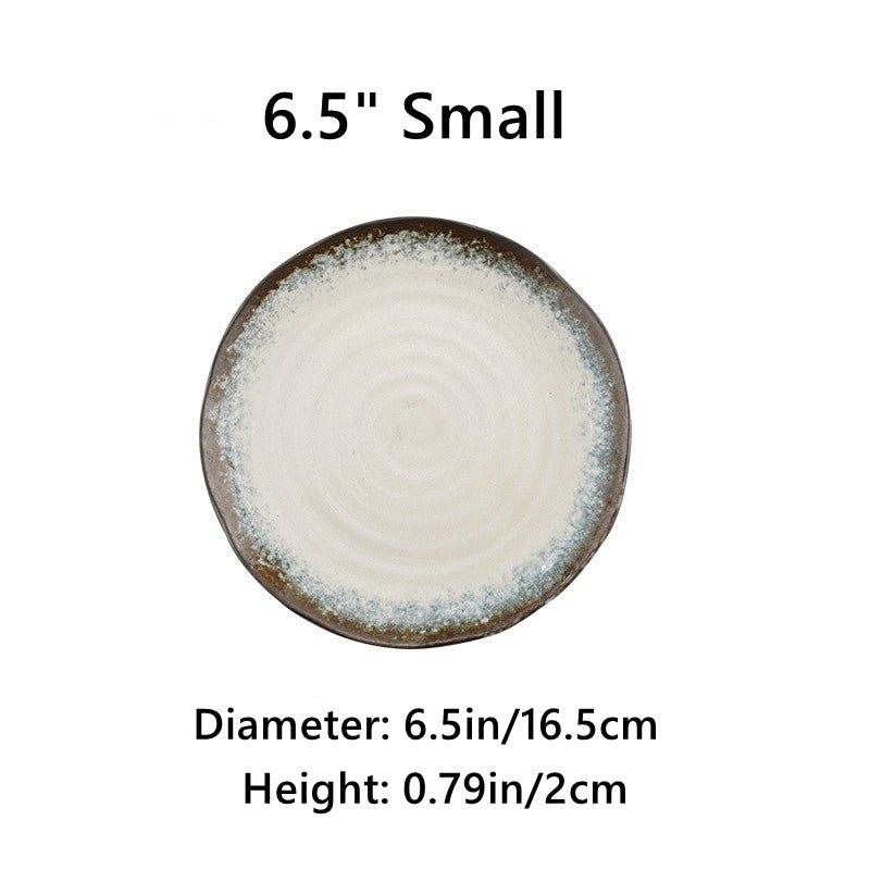 Ceramic Plate | Japanese Mino Ware Kiln-Altered Handcrafted Dinner Plate