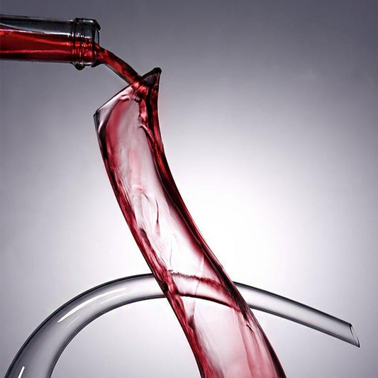 Wine Decanter Glass Aerating Decanter Abstract Design Modern Tabletop Carafe for Red Wine