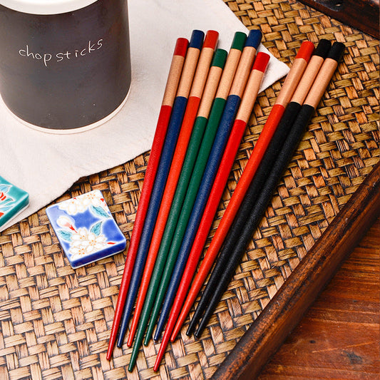 Wooden Chopsticks Set of 5 | Rainbow Handcrafted Japanese Style