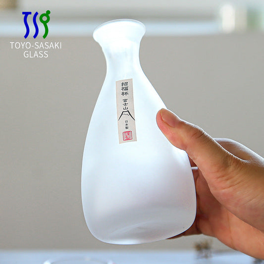 Sake Set Japanese Glass Flagon & Cups – Sakura Mt. Fuji
