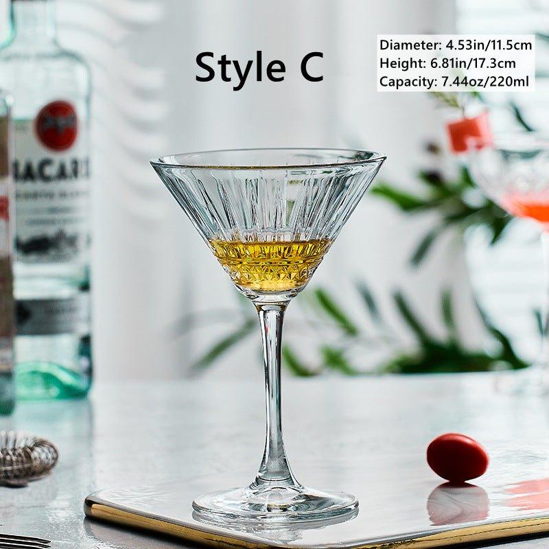 Martini Glasses Set of 2 – Patterned Cocktail Glassware