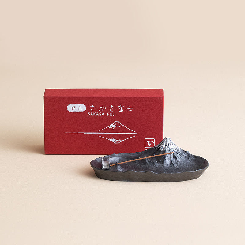 Incense Holder Mount Fuji Tin | Sakasa Fuji Handcrafted