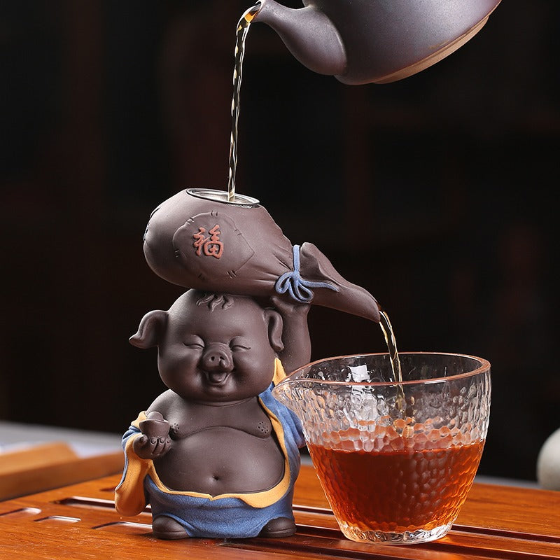 Tea Strainer Purple Clay Pig Zisha Loose Leaf Filter