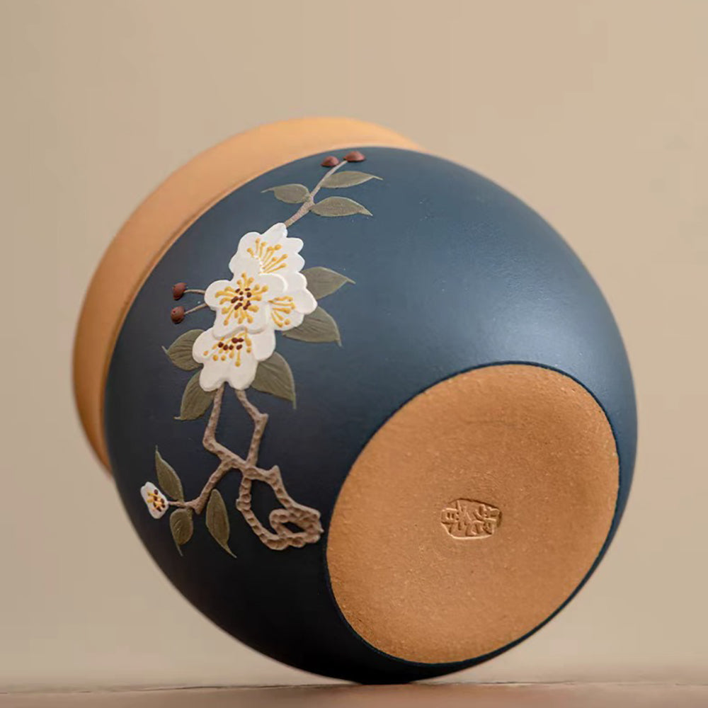 Gongfu Tea Cups Purple Clay Plum Blossom Zisha Set of 2