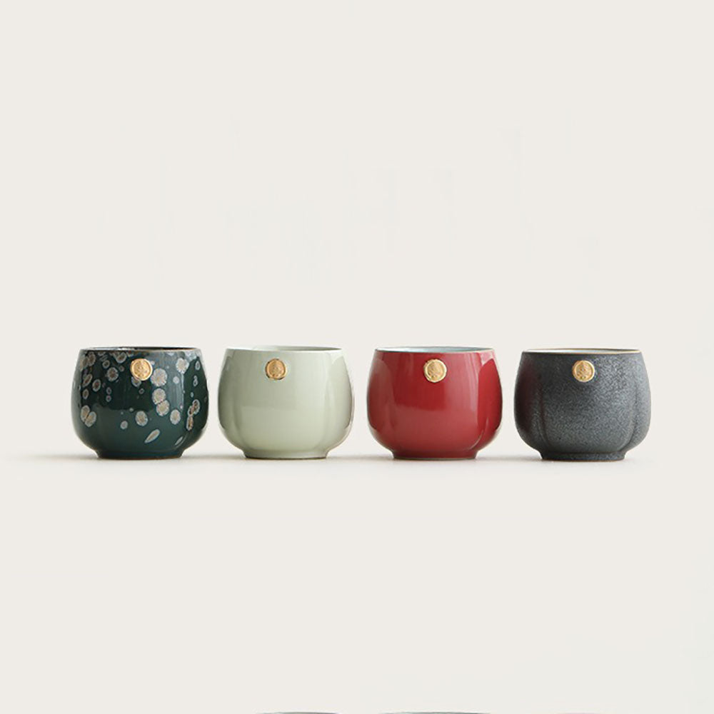 Dehua Ceramic Gongfu Tea Cup | Xi Character Gold 175ml Gift