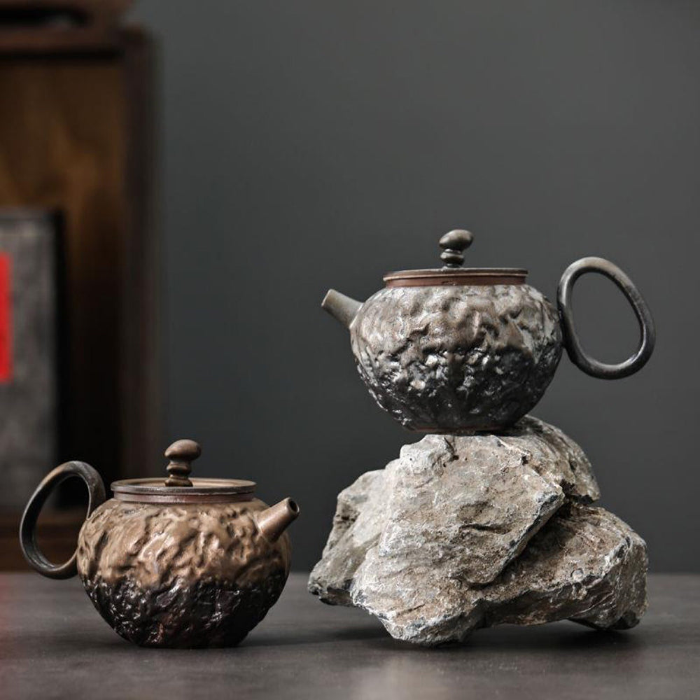 Japanese Ceramic Teapot Kiln Glaze Gyokko Stone 170ml