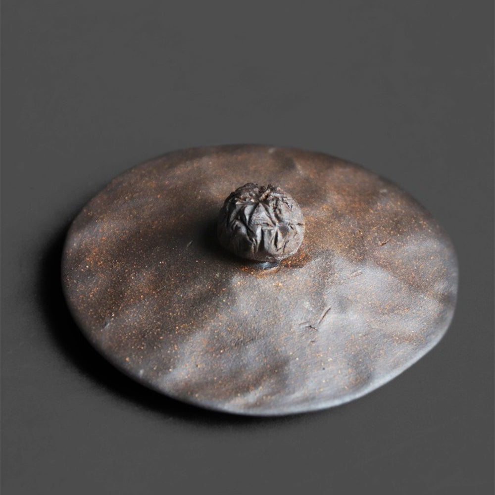 Rock Clay Filter Tea Cup with Lid | Handmade Zen