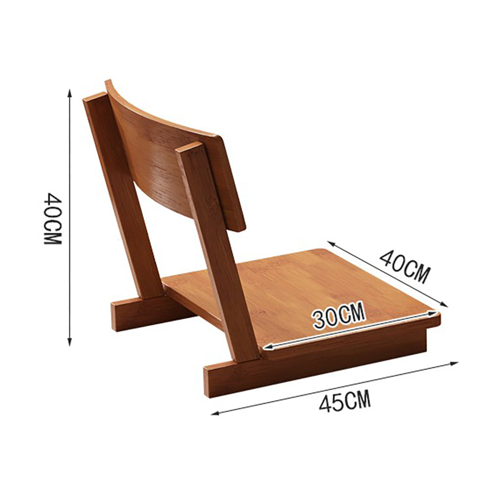 Bamboo Tea Table Set Low Japanese Floor Table & 2 Chairs