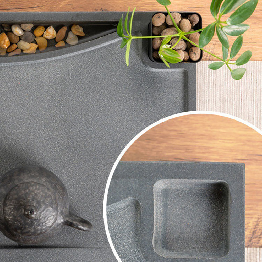 Stone Tea Tray Waterflow Zen Black Stone Gongfu Tea Board
