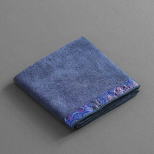 Velvet Tea Towel Auspicious Clouds Embroidery | Tea Table Cloth
