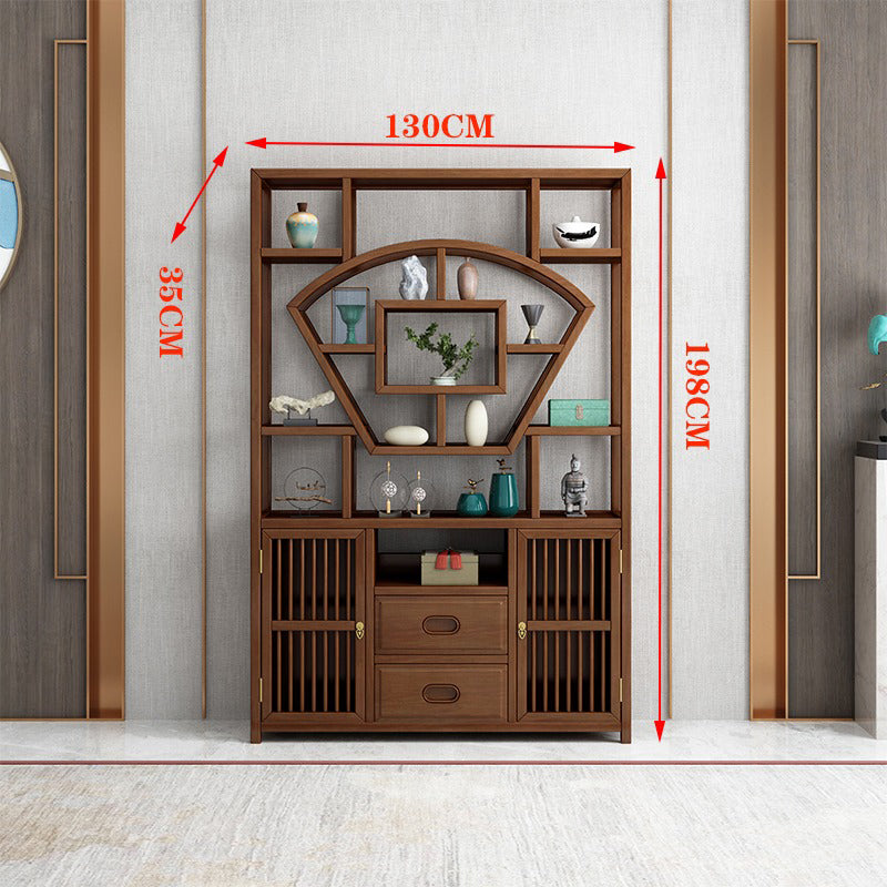 Curio Display Cabinet Rosewood Solid Wood 198cm Mortise