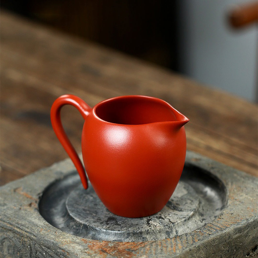 Fair Cup Yixing Red Clay Lotus Embossed Pitcher 230ml