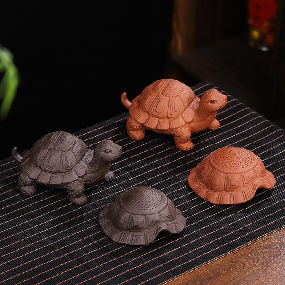 Tea Pet Strainer Turtle Yixing Clay Dual-Use Loose Leaf