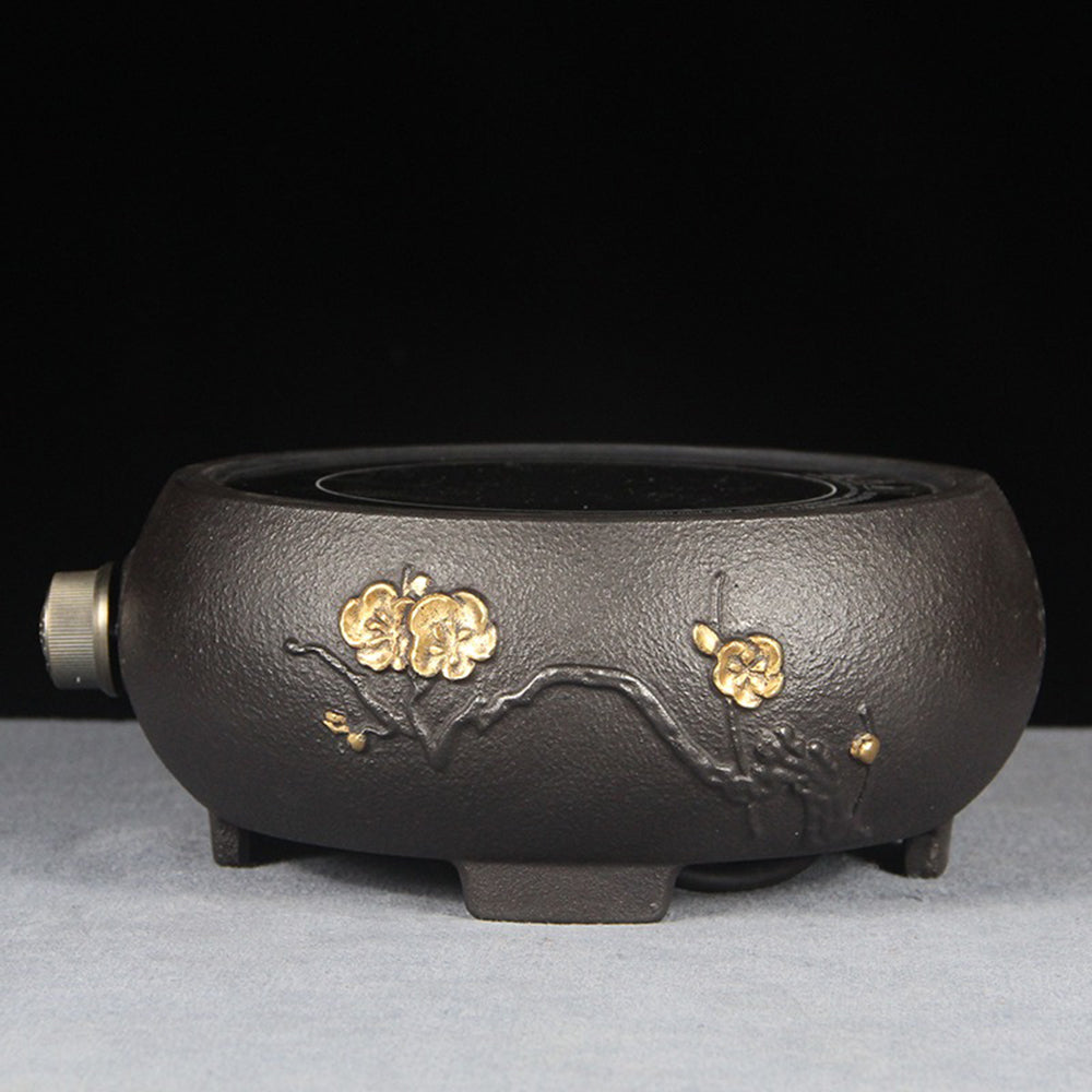 Cast Iron Teapot Set with Induction Cooker – Plum Blossom