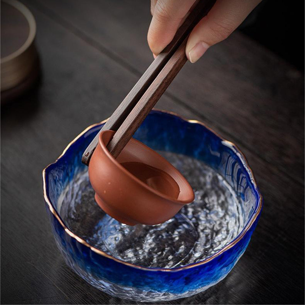 Tea Utensils Set – Ebony & Copper Kung Fu Tea Tools with 6 Coasters