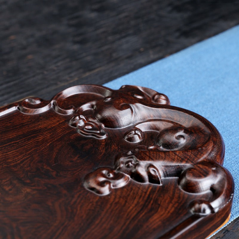 Pi Xiu Ebony Tea Tray — Gong Fu Drainage Platform