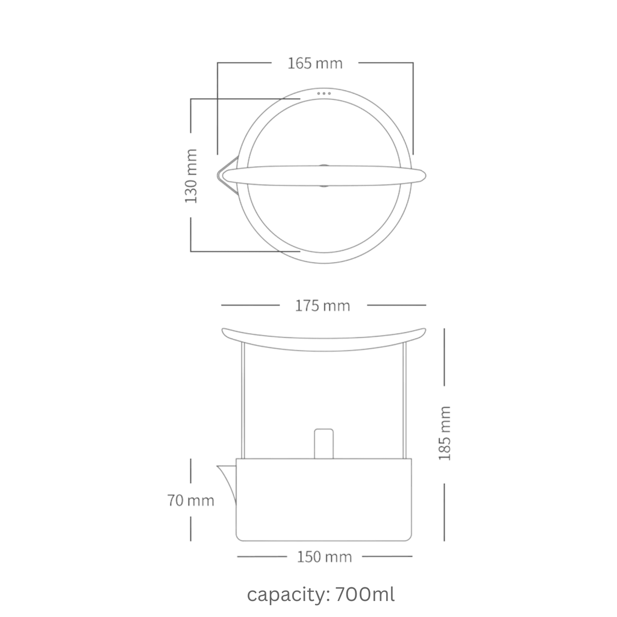 Electric Water Kettle – Torii Minimalist White Stainless Steel