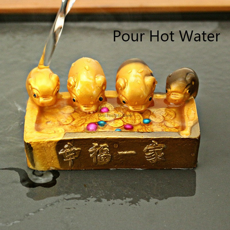 Color Changing Golden Pig Tea Pet Heat-Sensitive