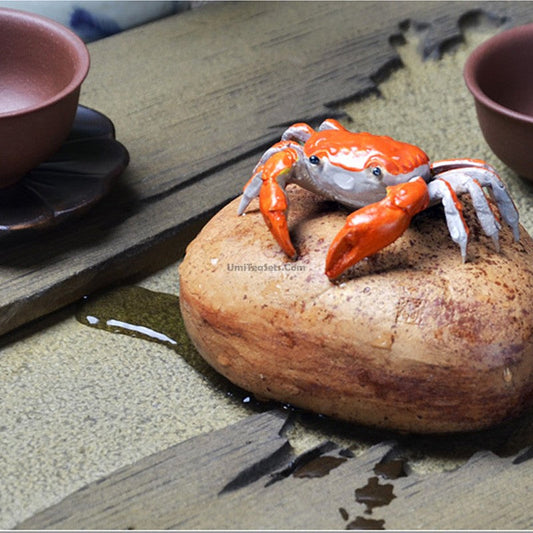 Color Changing Crab Tea Pet Ceramic Figurine for Tea Tray