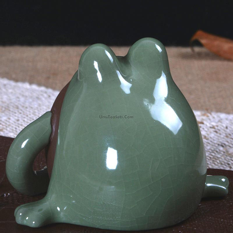 Ge Kiln Clay Frog Tea Pet Chinese Tea Tray Decor
