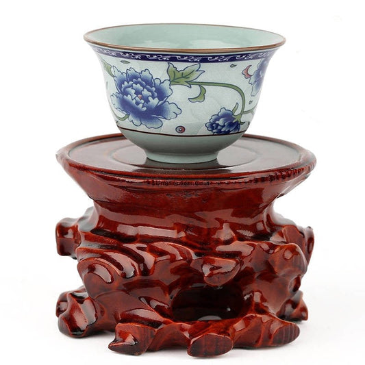 Tea Cup Stand Rosewood Solid Wood Holder Gongfu Teacup
