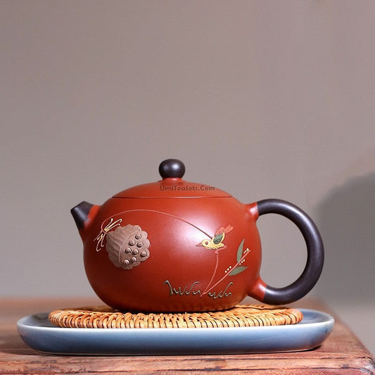 Xi Shi Teapot Dahongpao Red Clay Yixing Zisha Lotus 200ml
