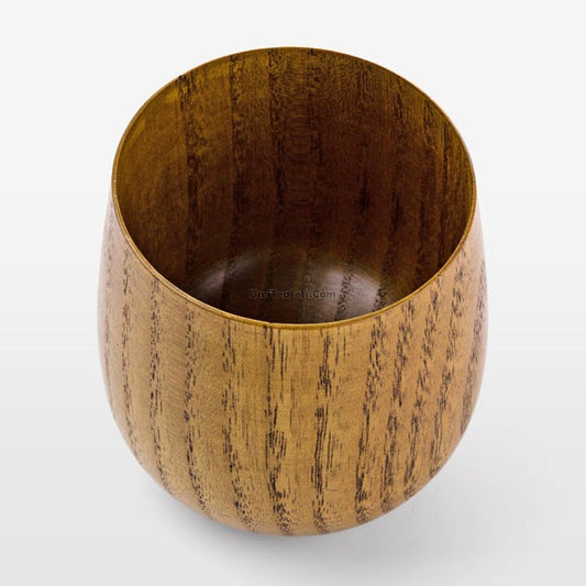 Wooden Tea Cup Set of 2 Jujube Wood Japanese 120ml