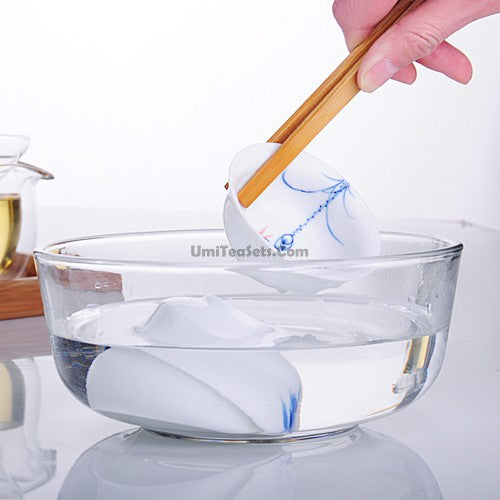 Glass Tea Washer Gongfu Tea Rinse Bowl – 2 Sizes Clear
