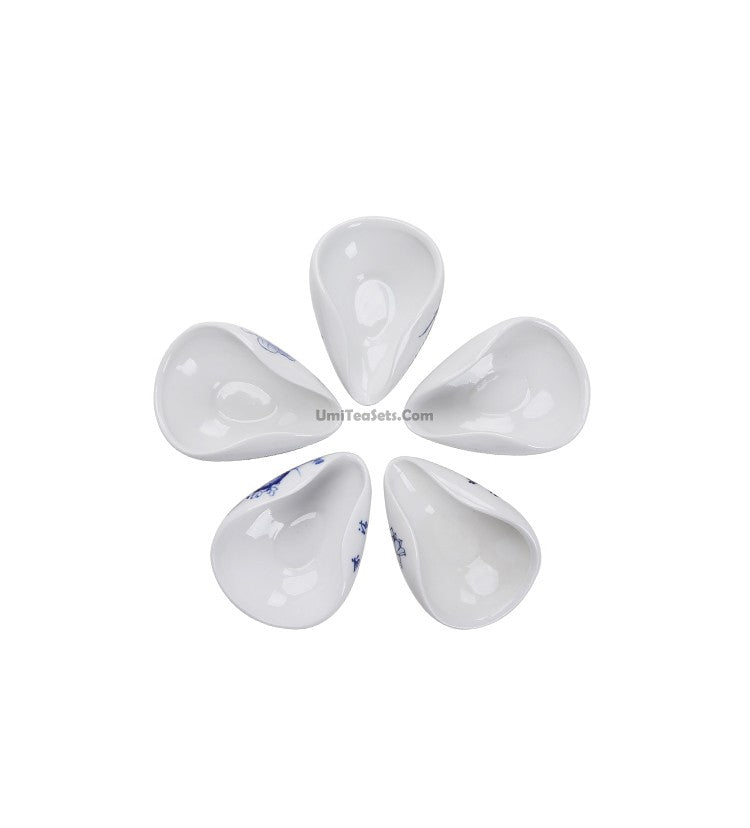 Cha He Tea Presenter | Blue White Porcelain Tea Holder