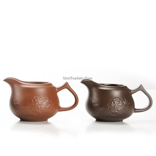Lotus Tea Set Yixing Purple Clay 12-Piece Gaiwan Cups