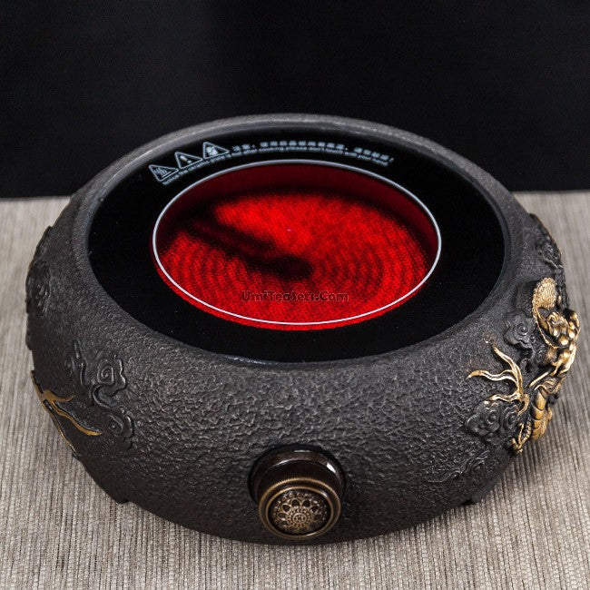 Cast Iron Teapot Set with Induction Cooker — Dragon