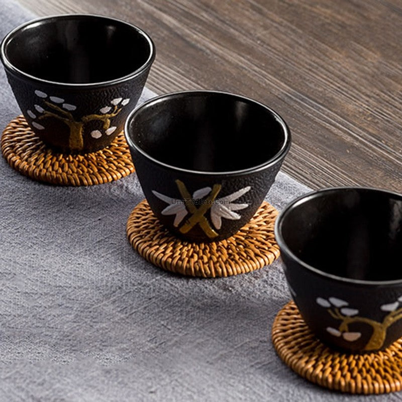 Cast Iron Tea Cup Plum Blossom Fe2+ Iron Release 100ml