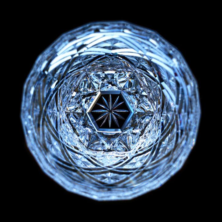 Whiskey Glass Edo Kiriko Hana Blossom Hand-Cut Crystal | Japanese Artisan Glassware
