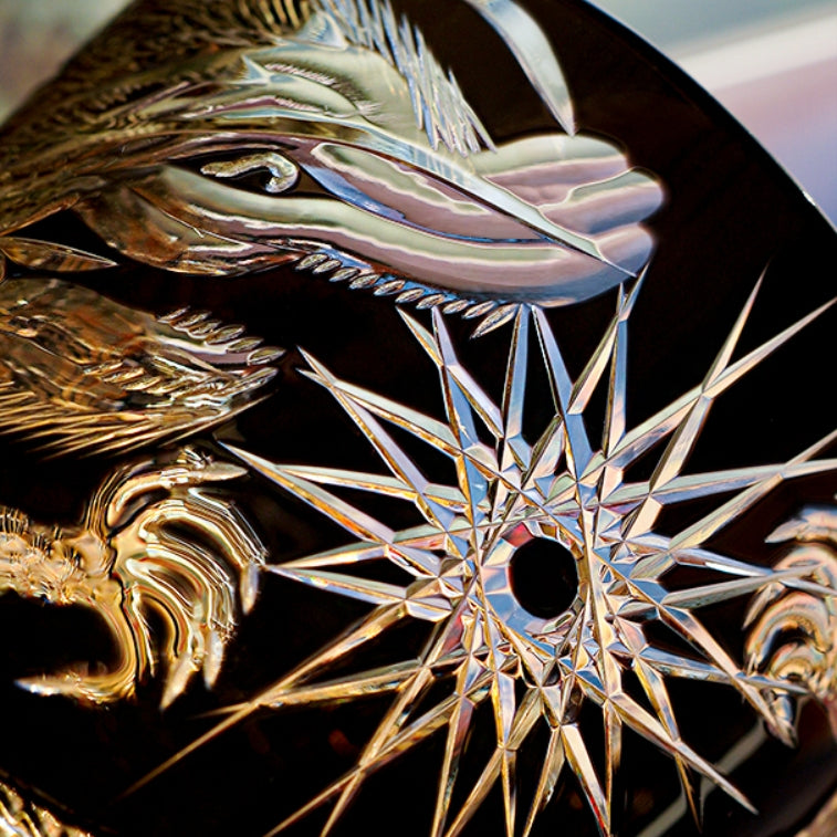 Crystal Whiskey Glass Soaring Dragon – Edo Kiriko Handcrafted