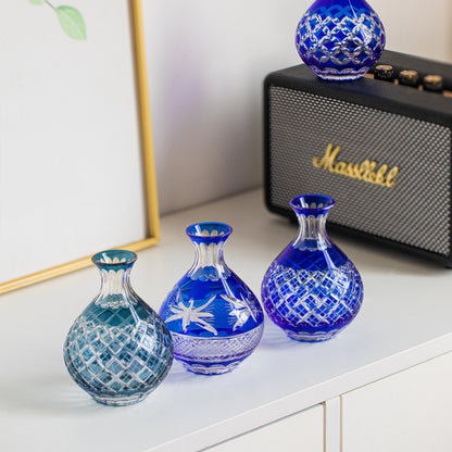 Sake Flagon Set Marutoku | Edo Kiriko Handcrafted Tokkuri Japanese Crystal Glass